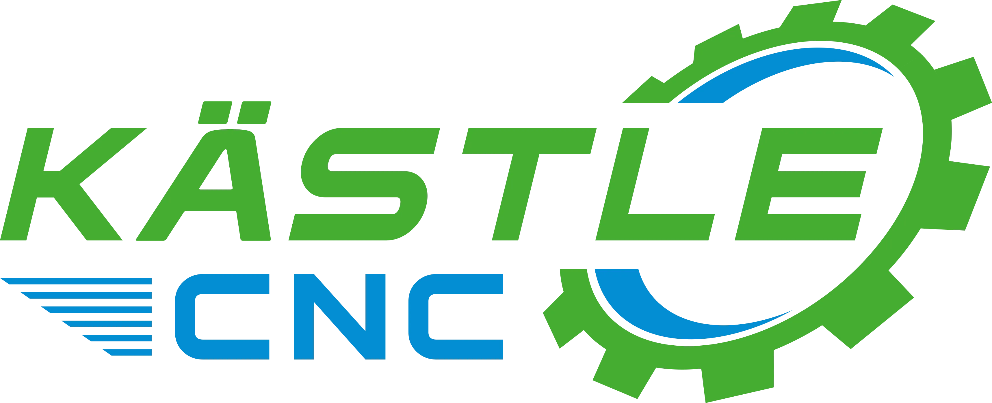 Logo von K&auml;stle CNC mit Zahnradsymbol