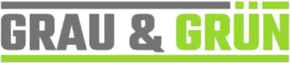 Logo von Grau-Grün: Wortmarke GRAU in Dunkelgrau und GRÜN in Hellgrün zwischen zwei Balken