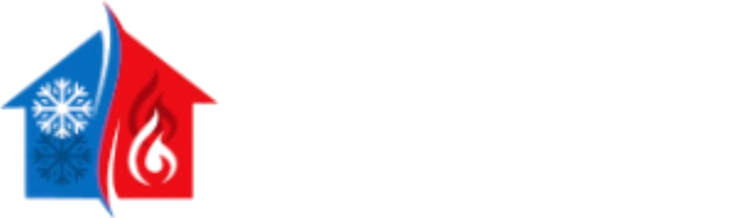 Logo von Stark Heizung und Sanitär: Haus aus blauer Hälfte mit Schneeflocken und roter Hälfte mit Flamme